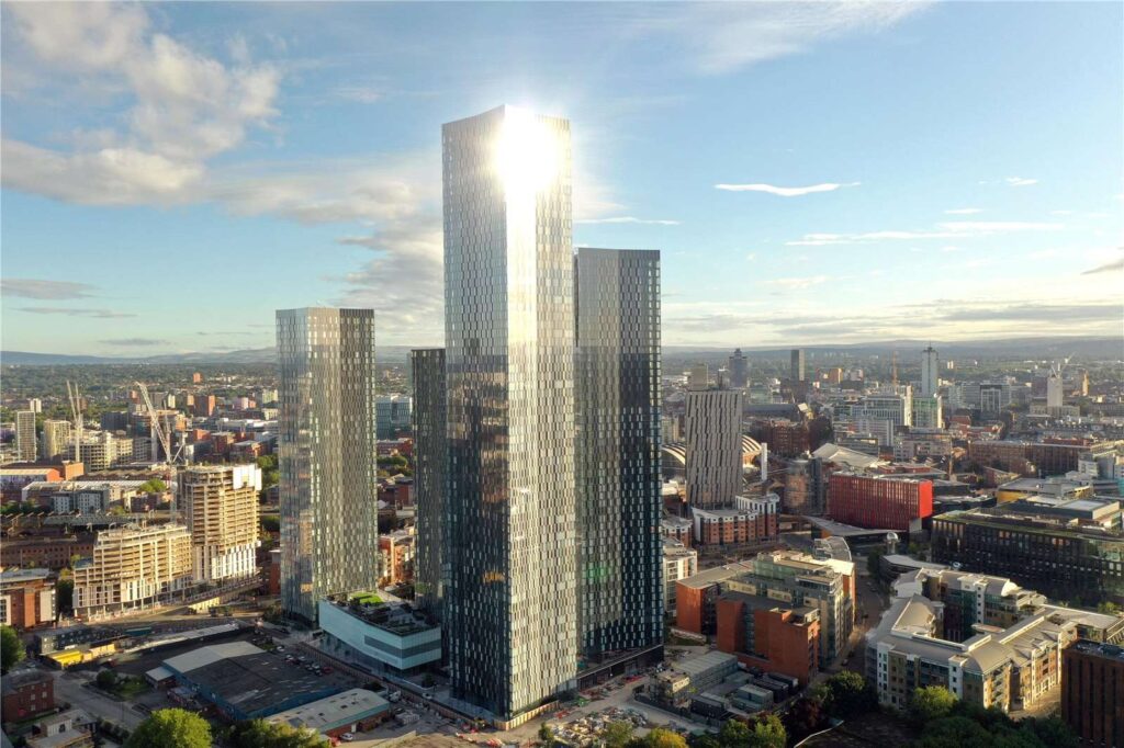 Deansgate Square Tenth Tallest Building in UK