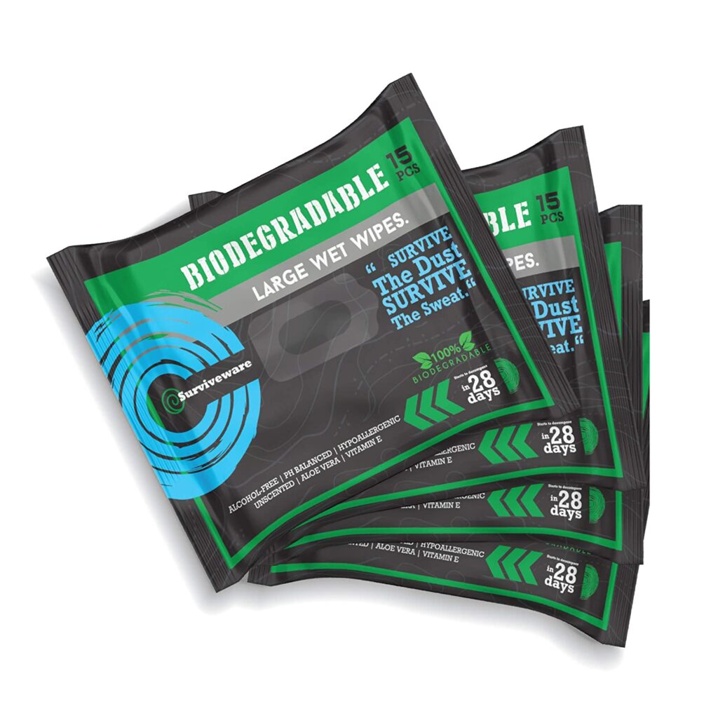 Surviveware Biodegradable Wet Wipes